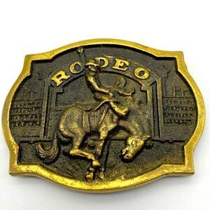 Vintage Registered Collection Rodeo Rider Belt Buckle HL 6824